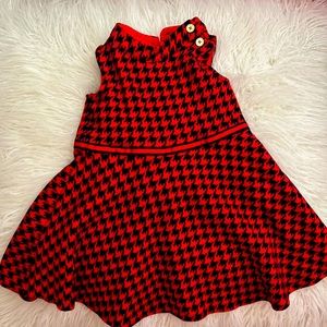 Janie and Jack Funny Valentine Houndstooth Dress